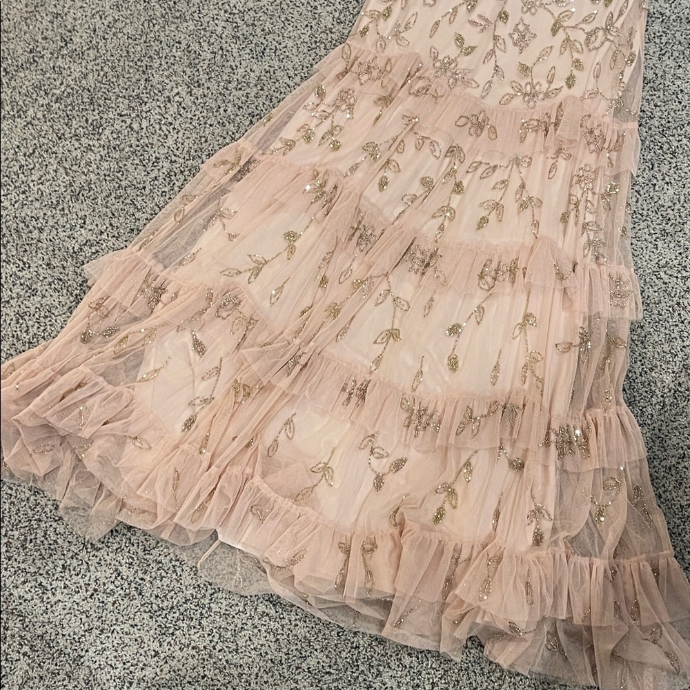 Mac Duggal Pink Floral Maxi Dress - Picture 4 of 7